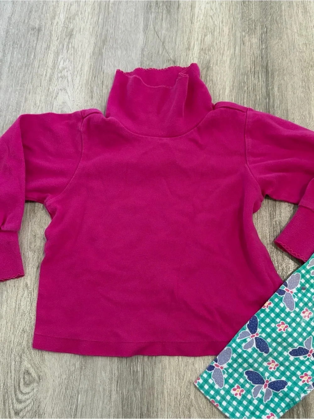 Rainbow tag VTG Gymboree Girls Pink Turtleneck & Butterfly Legging Set  90s 3-4